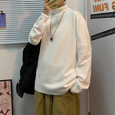 男高领打底衫纯色毛衣冬装潮青年双翻领针织衫大码A090MY02P55，男装针织衫/毛衣，电商A089-1