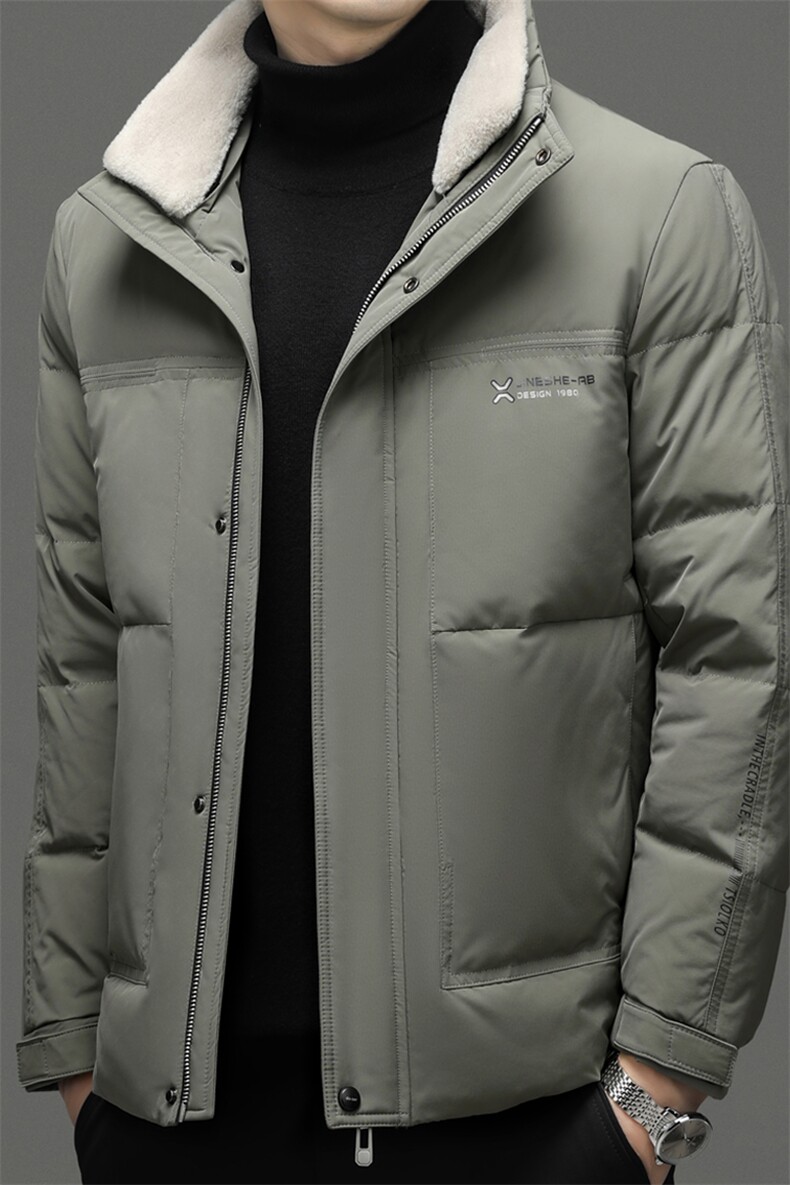 DF22607钱塘2020-2冬季厚款商务休闲立领中年男士羽绒服P260,男装羽绒服,钱塘207-2
