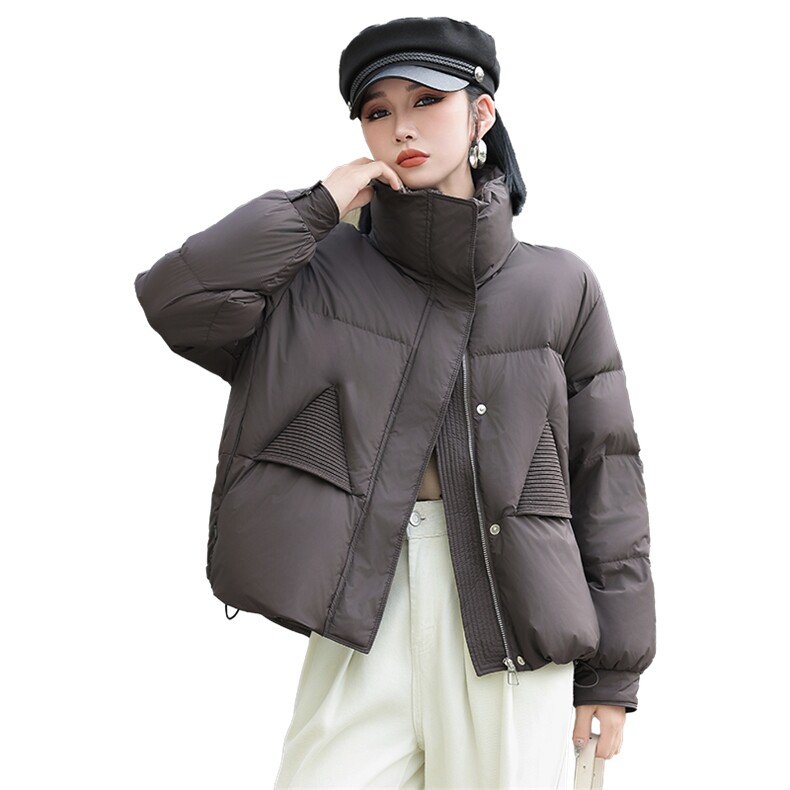 现货新款冬装2024年韩版纯色休闲新90绒白鸭绒羽绒服,女装羽绒服,琦鑫阁（原依鑫阁）
