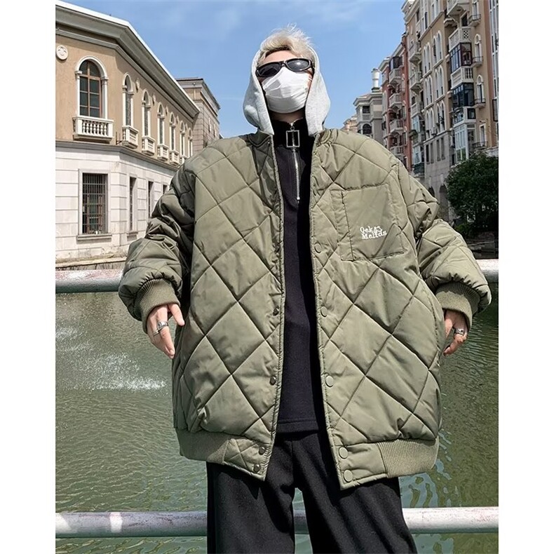 日系流行ins原宿文艺简约气质时尚百搭慵懒新款潮流757帽子可拆卸,男装棉衣,星座506