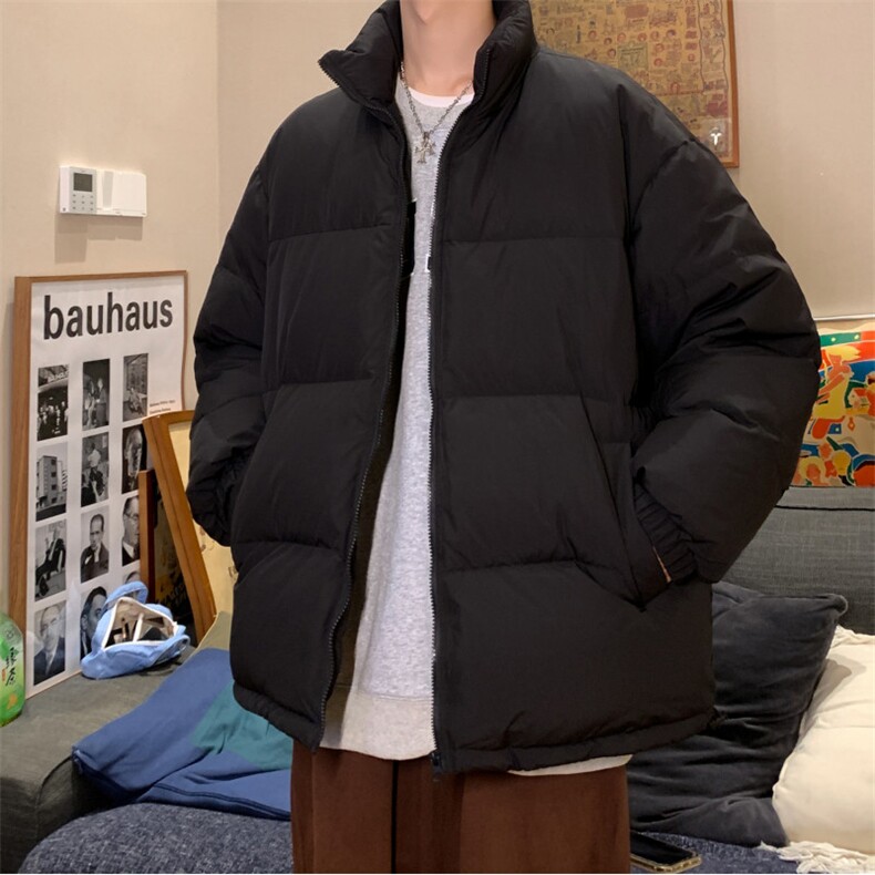 港风酒店拼接撞色保暖面包服立领情侣棉衣A247-MY250特批50,男装棉衣,电商A247