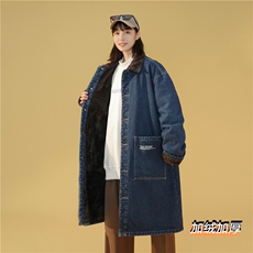 FY648J-P98-限价148M-5XL女中性羊羔毛长款棉服冬装大码cityboy，男装棉衣，星座116