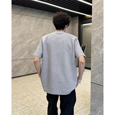 美式解构拼接街头boxy版型短袖男款夏季cleanfit垫肩T恤短宽半袖，男装T恤，星座308B-1