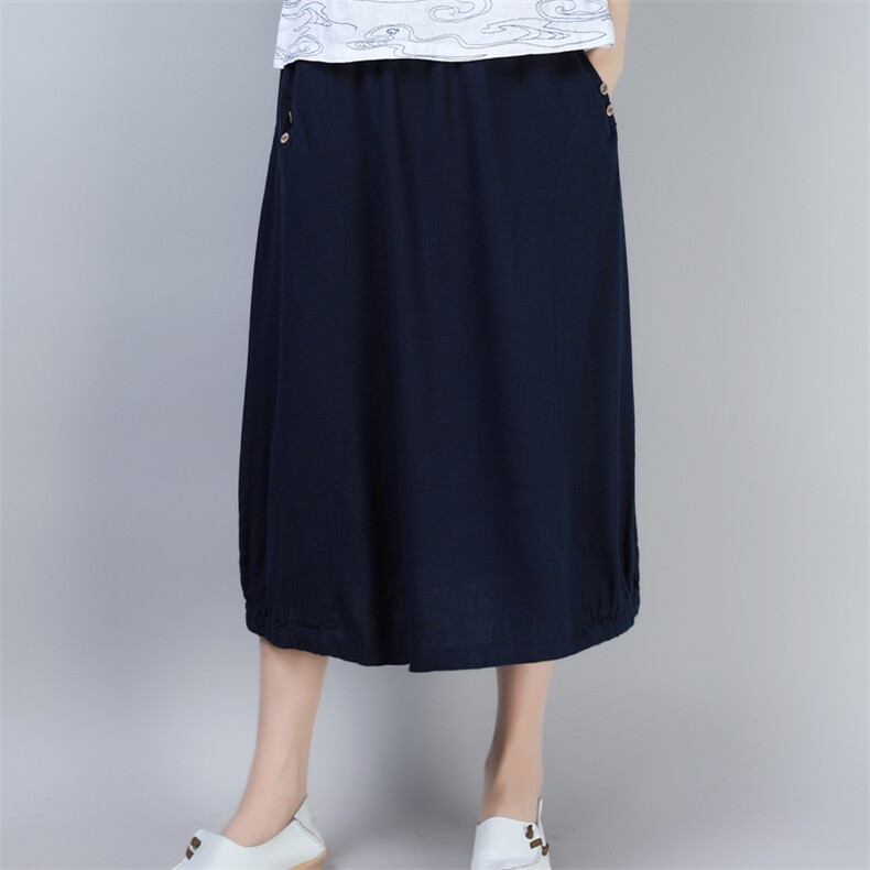半身裙纯色中腰百褶裙2021年夏季中裙A型舒适韩版潮流,女装半身裙,涵誉