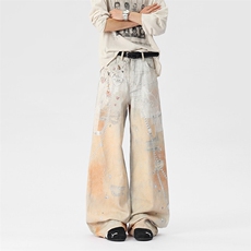 5065-明星同款数码印高质量直筒牛仔裤(P68X98)1，男装牛仔裤，电商C315