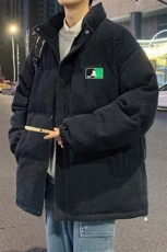 美拉德风纹理感雪尼尔棉衣男欧棉绒大码保暖棉衣M95-特P100控178，男装棉衣，电商A001