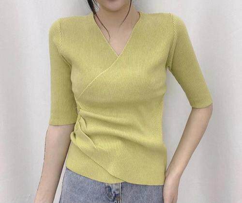 褶皱设计V领外穿、内搭二用衫，其它，魅力元素