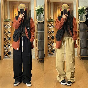 秋季新款工装机能休闲裤女模 XZ604-KG41-P65控78图片