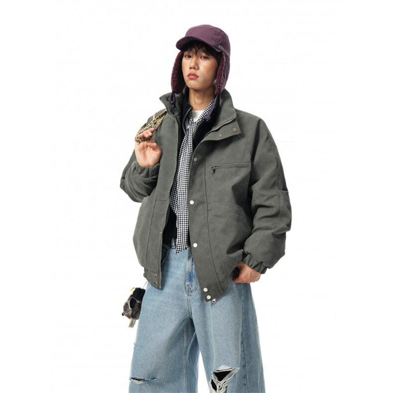 新款棉服PU加棉加厚2025冬季新品P118，男装棉衣，星座506-1