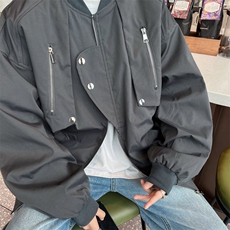 外套男士春秋新款潮牌痞帅美式外套青年小众设计感上衣JK335-P68，男装夹克，星座1008