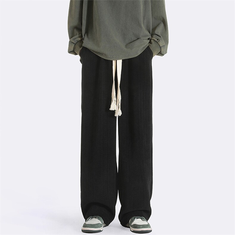 K2004-P65麦穗纹理雪尼尔加绒加厚休闲裤男直筒裤拖地裤子控88，男装卫衣，电商B280-1（原A049）