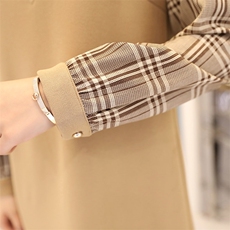 韩版百搭宽松休闲时尚气质街头显瘦修身长袖中长款2021年春季，女装蕾丝衫/雪纺衫，安之芮娜