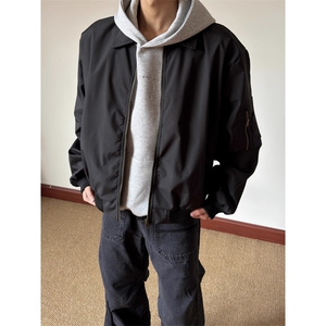 MY02-尺码M-3XL-特P65-Cleanfit翻领飞行夹克保暖棉服bomber外套图片