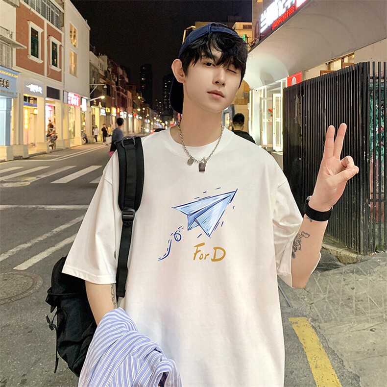 短袖男t恤纯棉夏季宽松2025新款打底衫大码青少年体恤潮TX416-P25，男装T恤，星座505-3