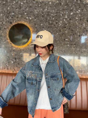 牛仔外套，女装，跳跳谷