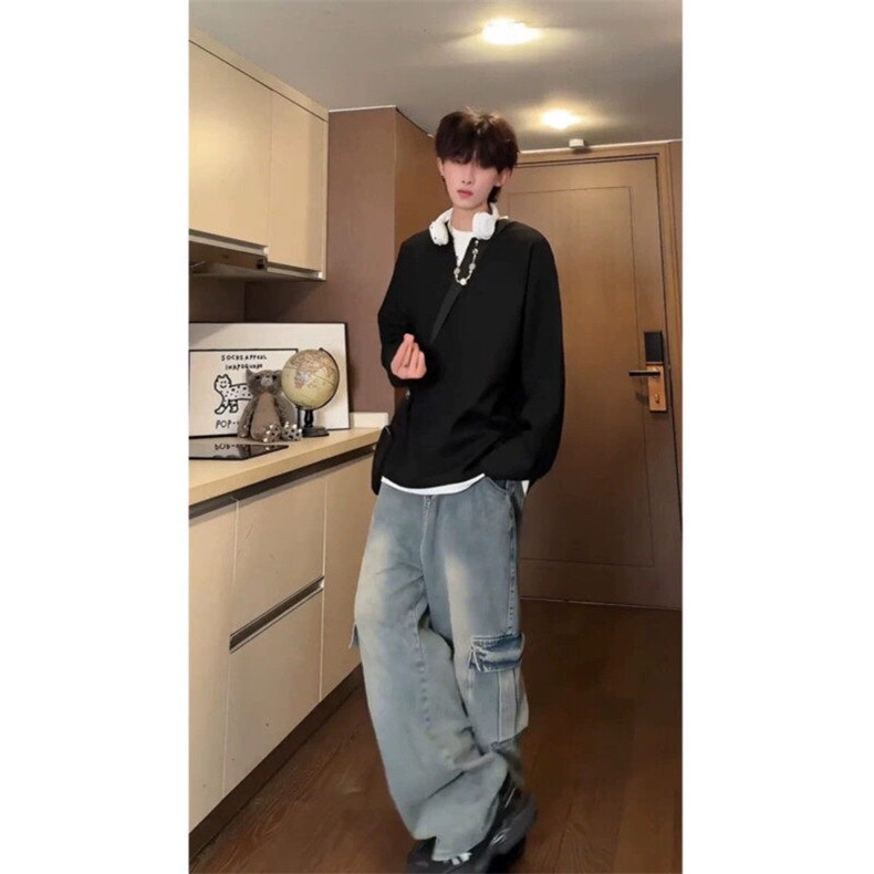 XZ809A/XS16/特P24/控48华夫格家俩件亨利领长T卫衣打底衫,男装卫衣,星座809A(原222-1)