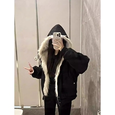 现货高品质美式高街冬季重磅硬挺短款座山雕毛领棉衣男女加厚外套，男装棉衣，电商A486-1