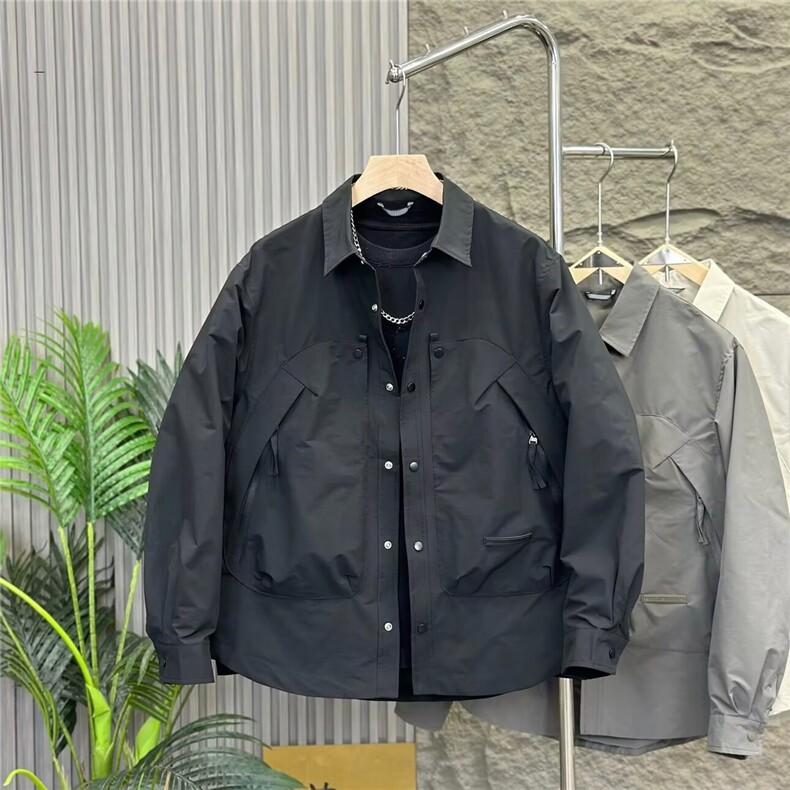 春秋新款工装翻领夹克外套男高品质潮宽松百搭休闲上衣HH390P55,男装夹克,星座1013-5