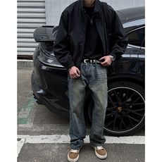 网图美式立领工装夹克男潮牌纯色教练夹克飞行外套JK802-P60，男装夹克，星座1001-1