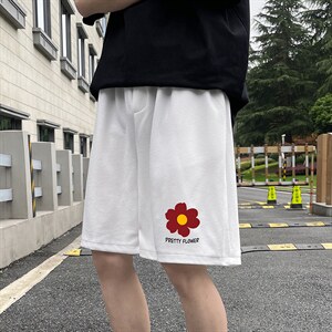 MK37257-P15 冰丝裤短裤男大码宽松休闲五分裤男运动中裤图片