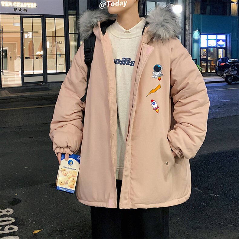 MM48165-P130冬季大毛领棉衣男士大码加厚棉袄男棉服,男装棉衣,电商A040