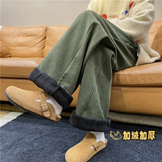 抖音品质冬潮流加绒保暖灯芯绒宽松休闲裤B315-K903JR-特P40控78，男装休闲裤，电商B315