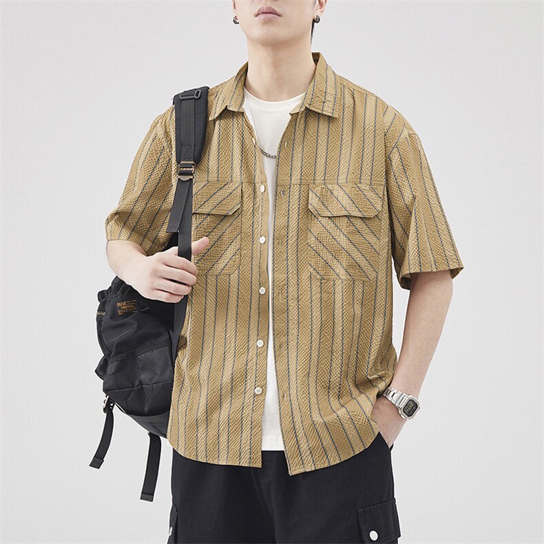 定织提花泡泡纱面料定制图案男休闲衬衫外套A329-Z236-P65,男装衬衫,电商A329