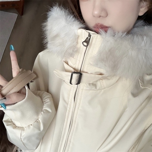 1506A/G36240/P99复古日系座山雕毛领连帽短夹克派克服图片