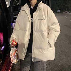 港风夜景冬款字母印花休闲立领棉服外套A247-MY2024特批65控98图片