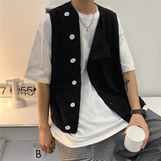 夏季工装无袖马甲男坎肩背心个性宽松薄款上衣W1025-P36，男装背心/马甲，星座1109-3