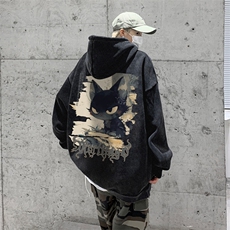 美式潮牌重磅水洗做旧连帽卫衣力推大码男XZ517A-2-Y7756-P68，男装卫衣，星座517A-2