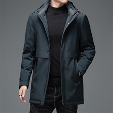 2023冬季新款脱卸帽羽绒服灰鸭绒外套中年爸爸装SFT98058-P260，男装羽绒服，电商B212（原钱塘6029）