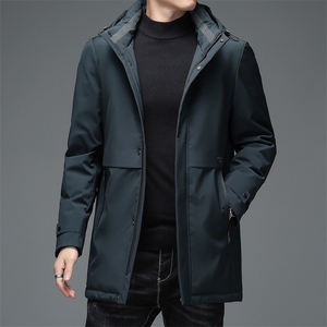 2023冬季新款脱卸帽羽绒服灰鸭绒外套中年爸爸装SFT98058-P260图片