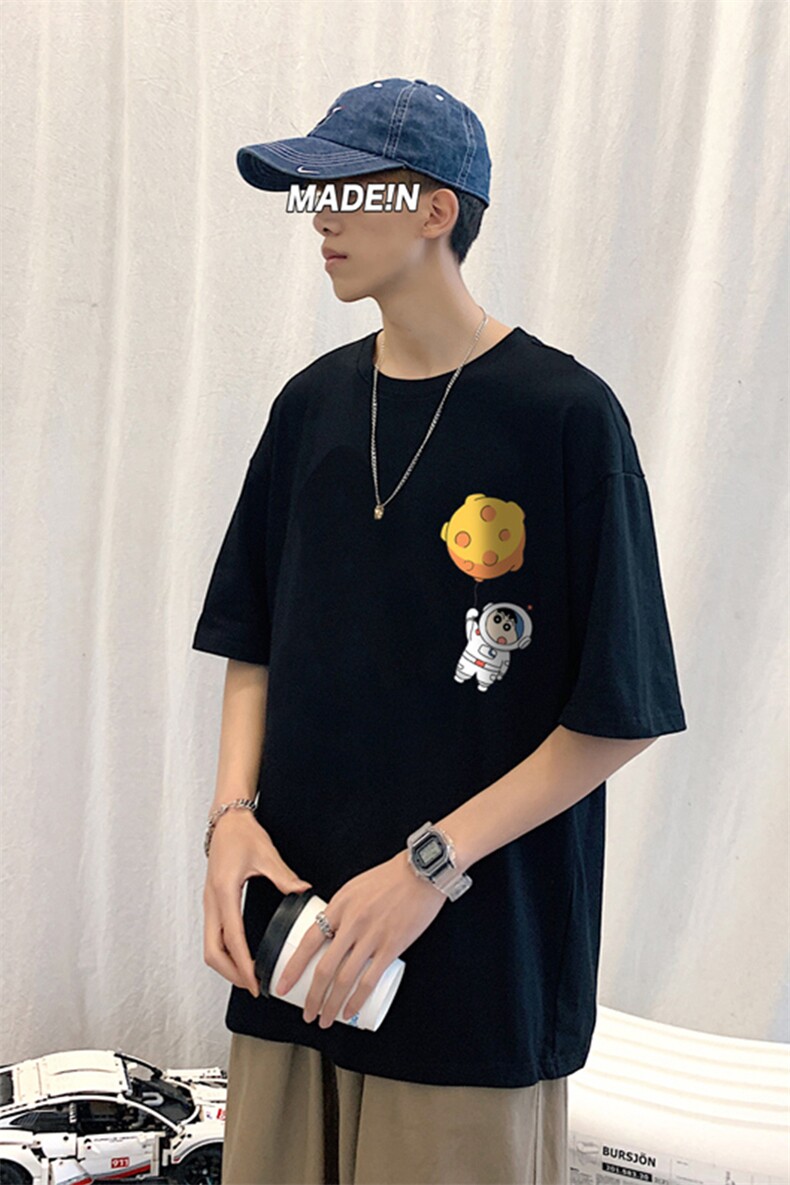 ！春夏新款纯棉宽松短袖T恤男士情侣体恤衫男DX01-P20,男装T恤,电商B367