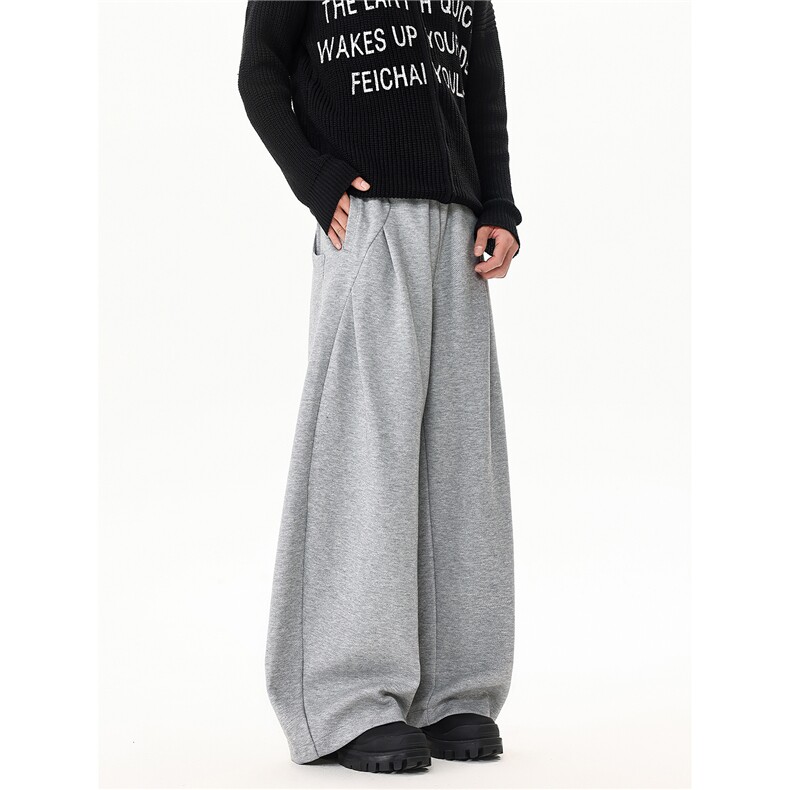 8XL-M新款美式解构设计感阔腿裤弯刀裤男宽松休闲运动裤K9179P58,女装休闲裤,电商D206-1