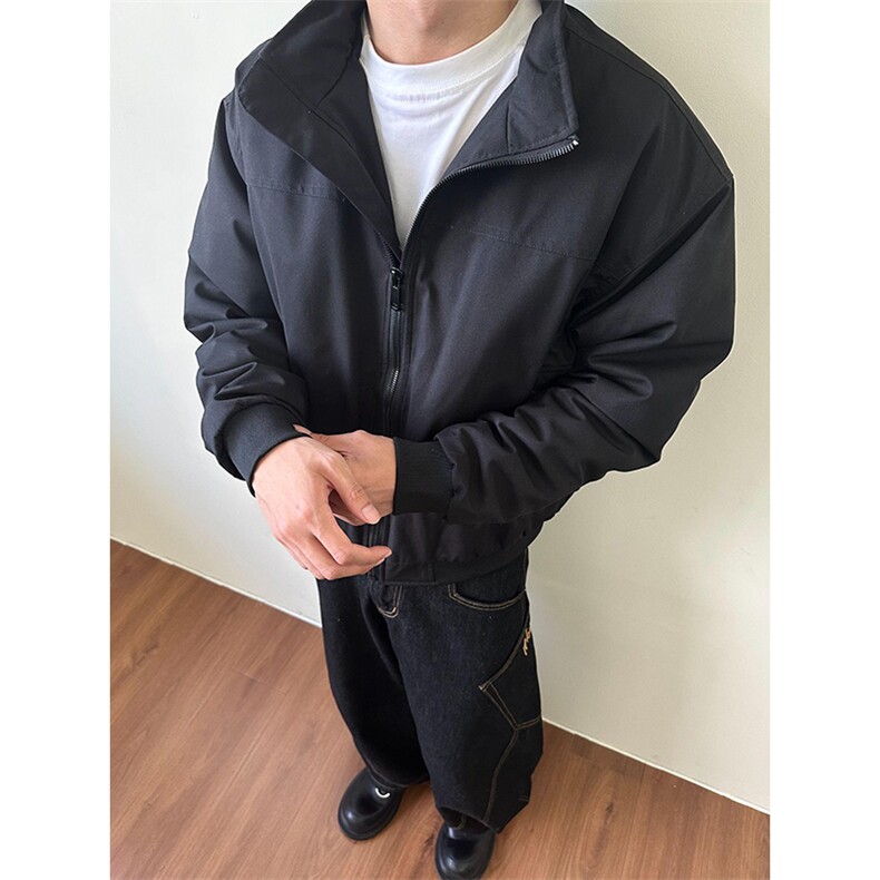 26春装新款美拉德立领飞行夹克boxy廓形休闲百搭外套上衣JK6500,男装夹克,电商A486-1