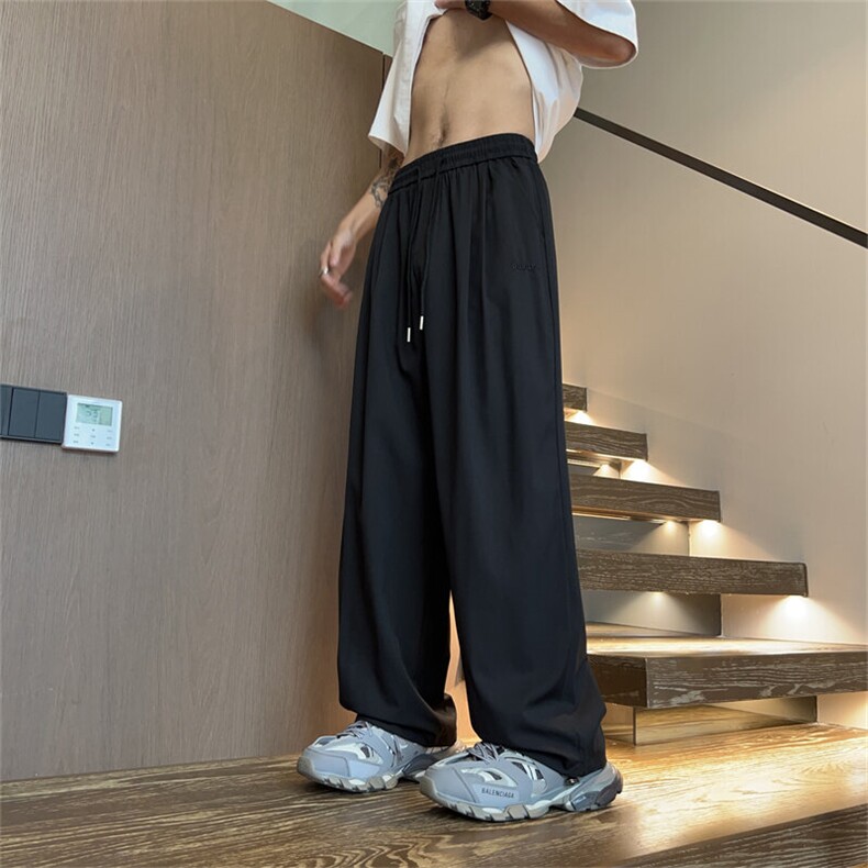 XZ-221-5/K969/P35/夏季薄款直筒阔腿凉感冰丝休闲裤,男装休闲裤,星座221-5