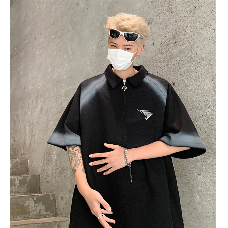 polo衫短袖t恤男夏季宽松休闲半拉链体恤衫XZ514-2-202481-P63,男装T恤,星座514-2(原B239)