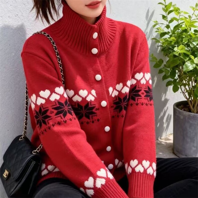 针织开衫女秋冬坑条加厚外套小个子羊毛衫，女装针织衫/毛衣，萱芳婷羊绒