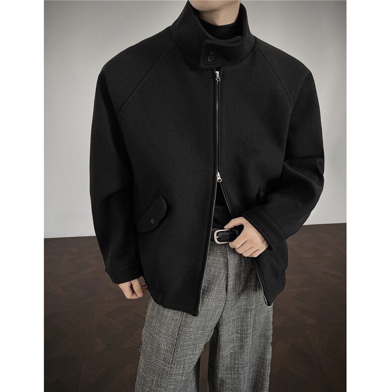 毛呢夹克冬季美式男宽松加厚呢料外套A430-JK512P108，男装夹克，电商A430（原星座702）
