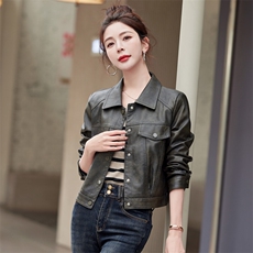 小皮衣外套女短款2025春秋新款时尚高级感休闲机车服pu皮机车夹克，女装皮衣，魅衣本色