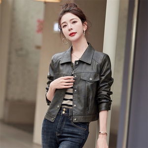 小皮衣外套女短款2025春秋新款时尚高级感休闲机车服pu皮机车夹克图片