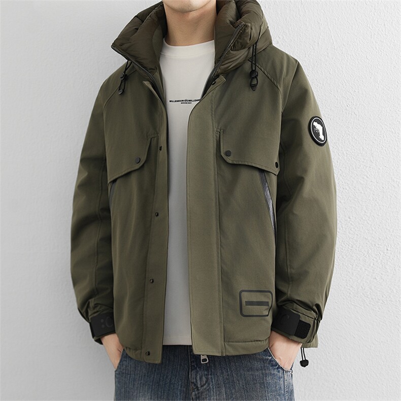 【标90绒】2025翻领羽绒服男秋冬季新款短款外套,男装羽绒服,星座914