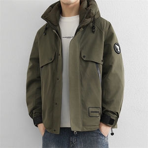 【标90绒】2025翻领羽绒服男秋冬季新款短款外套图片