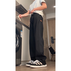 休闲运动裤子男春夏2025新款小众宽松直筒条纹显瘦长裤DY528-P55，女装休闲裤，电商A178