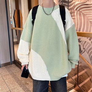 慵懒风毛衣男秋冬新款圆领情侣宽松高级感打底衫毛线衣MY7003-P53