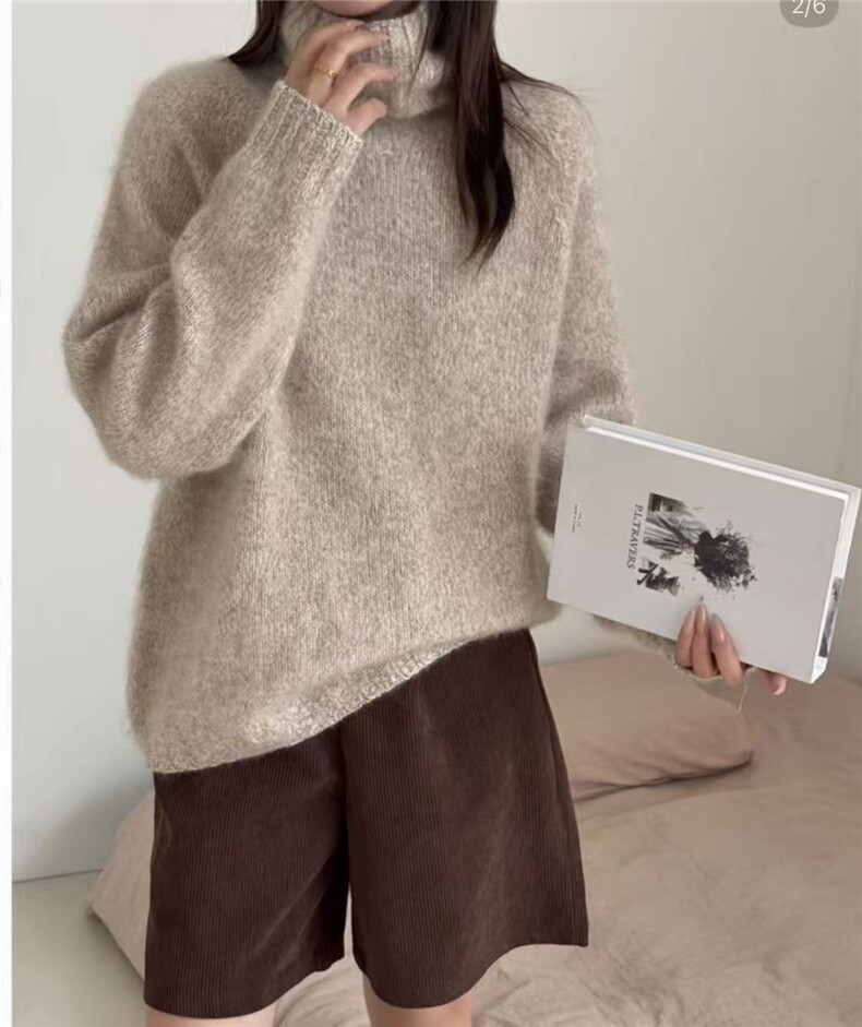 2025年秋季时尚百搭通勤简约休闲套头羊绒衫，女装羊绒衫，慕洵羊绒