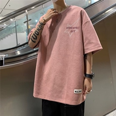 2023春夏季新款男休闲圆领短袖T恤包边麂皮绒T3031P32，男装T恤，星座1116-2