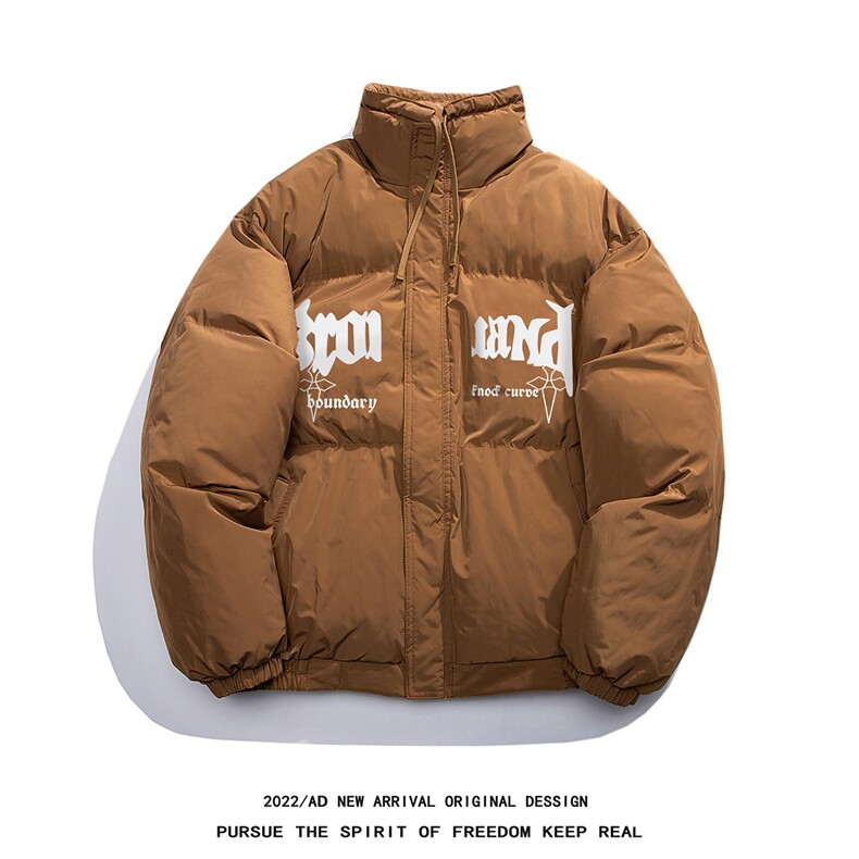 白底23冬季时尚百搭印花情侣潮流加厚羽绒服外套YR224P195控258,男装羽绒服,电商A247