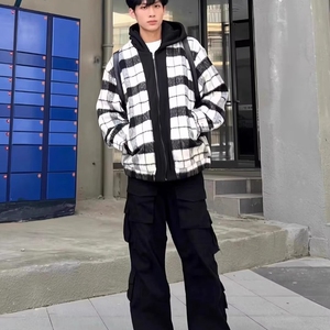 男秋装休闲男款春秋季日系翻领夹克秋季男生毛呢外套男款图片